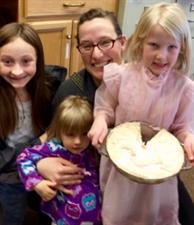 Brandy Elhert poses with her winning Key Lime Pie and Family!
